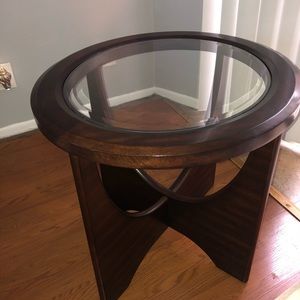Glass coffee table